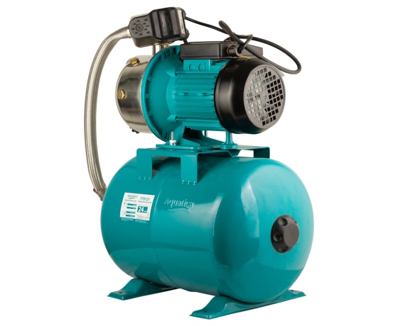 Фото 4 - Станция 0.75кВт Hmax 46м Qmax 50л/мин (самовсасывающий насос нерж) 24л Украина AQUATICA (775097/24)