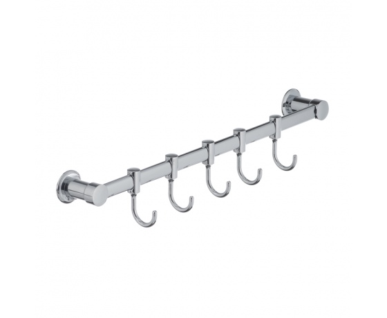 Фото 2 - Планка с 5-ю подвижными крючками ZERIX LR205-5 (LL1419)