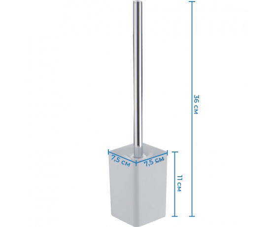 Фото 3 - Ерш настенный ZERIX A8010 белый (ZX2817)