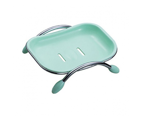 Фото 2 - Мыльница настольная ZERIX Z201-1 (пластик зеленый) (ZX0293)