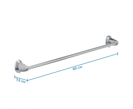 Фото 3 - Полотенцедержатель одинарный (600мм) ZERIX LR1501 (LL1489)
