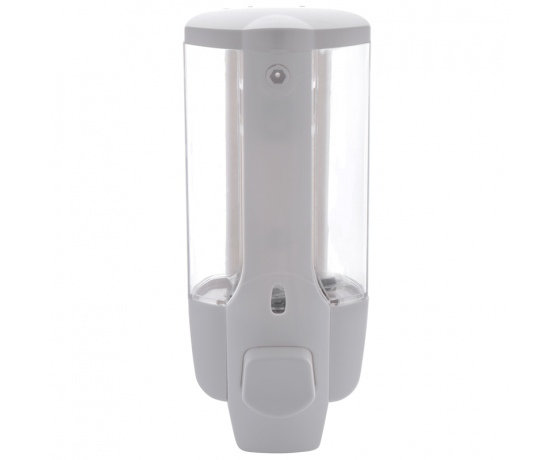 Фото 2 - Дозатор для жидкого мыла настенный белый ZERIX LR406 (ZX2717)