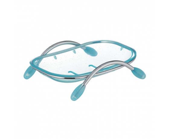 Фото 2 - Мыльница настольная ZERIX LR334 (пластик синий) (ZX2703)