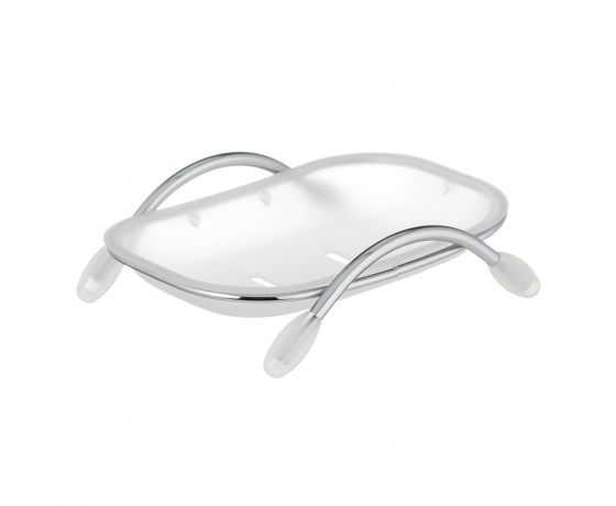 Фото 2 - Мыльница настольная ZERIX LR332-1 (пластик матовый белый) (ZX2700)