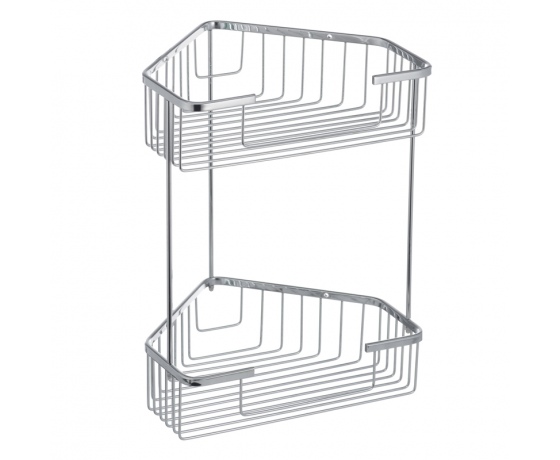 Фото 2 - Полка-решетка угловая 2-ярусная ZERIX LR335-1 (LL1452)
