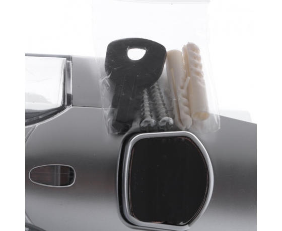 Фото 3 - Дозатор для жидкого мыла настенный серый ZERIX LR407 (ZX2718)