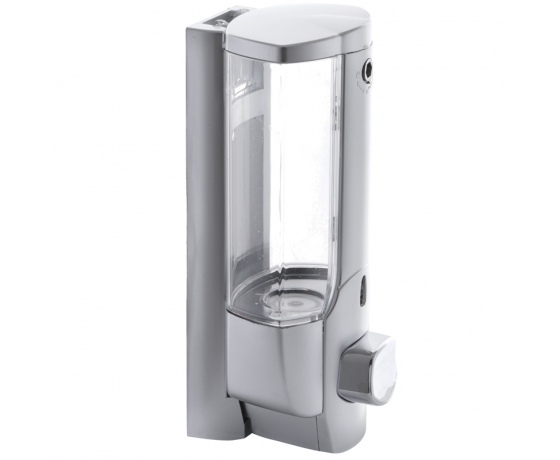 Фото 5 - Дозатор для жидкого мыла настенный серый ZERIX LR407 (ZX2718)