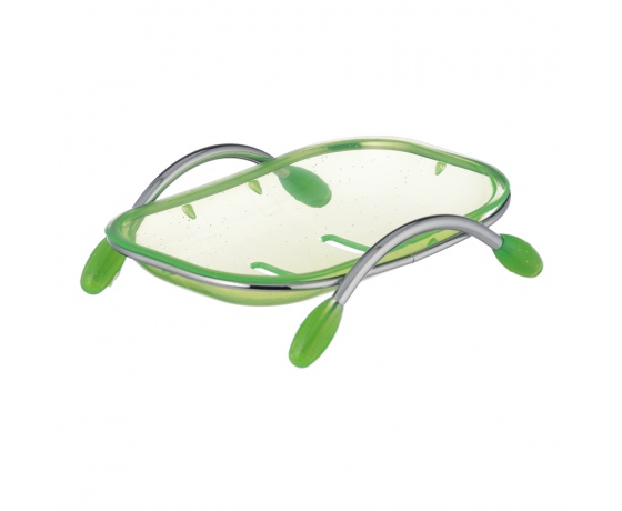 Фото 2 - Мыльница настольная ZERIX LR333 (пластик зеленый) (ZX2702)