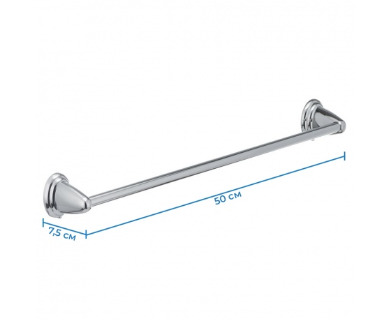 Фото 3 - Полотенцедержатель одинарный (500мм) ZERIX LR1501-1 (LL1490)