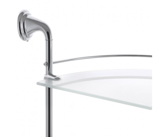 Фото 3 - Полка стеклянная угловая 2-ярусная ZERIX LR1507-2 (LL1408)