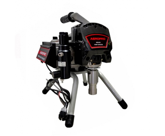 Фото 2 - Безвоздушный распылитель с покрасочным пистолетом (1.6кВт 3л/мин форсунка 517 макс.размер сопла 0.023''*1/0.019''*2 шланг 15м удлинит.45см) AEROP
