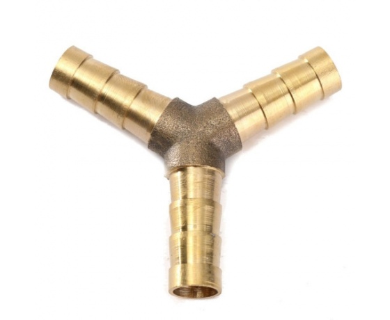 Фото 2 - Cоединитель на шланг (тройник латунь) Y-обр. 6*6*6мм AIRKRAFT E102-5-1