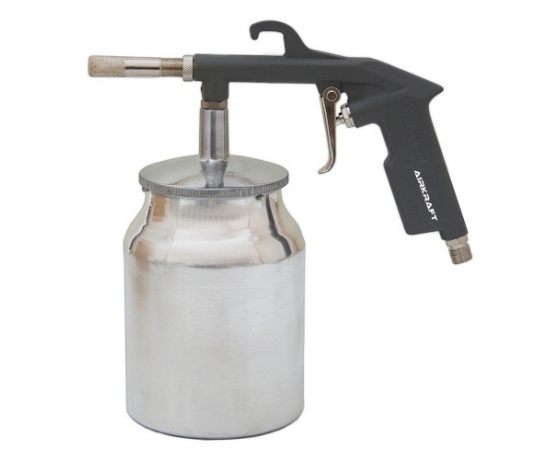 Фото 2 - Пистолет пескоструйный пневматический  нижний металлический бачок AIRKRAFT PS-4
