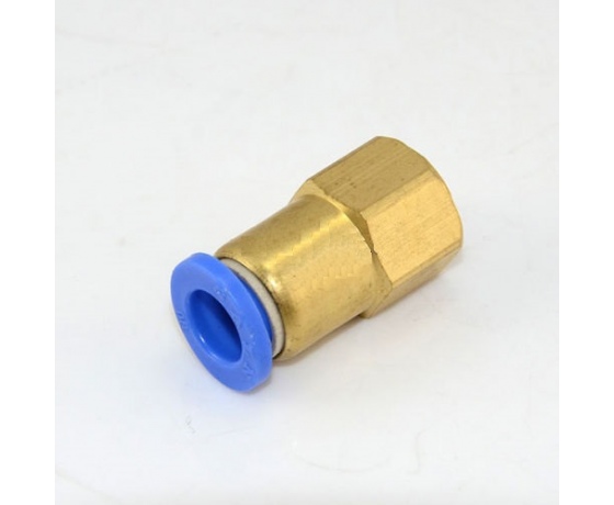 Фото 2 - Соединение цанговое для полиуретановых шлангов PU/PR (прямое шланг - внутр. резьба) 6мм*3/8 AIRKRAFT SPCF06-03