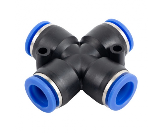 Фото 2 - Соединение цанговое для полиуретановых шлангов PU/PR (Х-обр. шланг)  6мм AIRKRAFT SPZA06