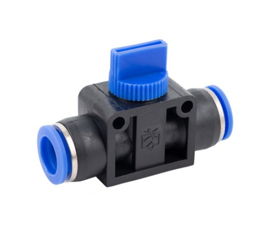 Фото 2 - Соединение цанговое для полиуретановых шлангов PU/PR с регулировкой подачи воздуха (прямое шланг) 12мм AIRKRAFT SHVFF12