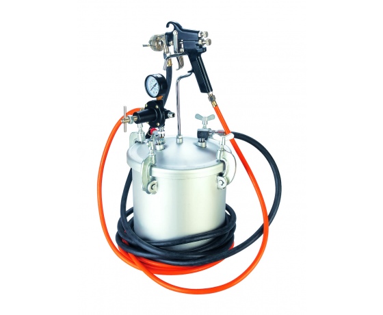 Фото 2 - Красконагнетательный бак 8л с краскопультом в комплекте AUARITA   PT-8-2.0