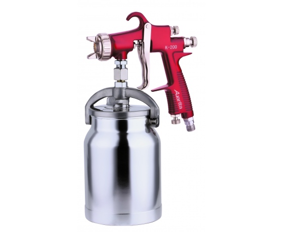 Фото 2 - Краскопульт пневматический  тип  LVMP нижний металлический бачок диаметр форсунки-1,7мм  AUARITA   K-200-1.7