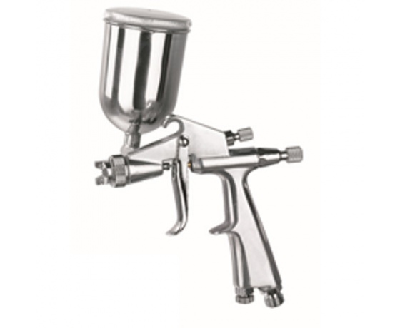 Фото 2 - Краскопульт пневматический  тип HP верхний металлический бачок диаметр форсунки-0,5мм  AUARITA   F-3-0.5