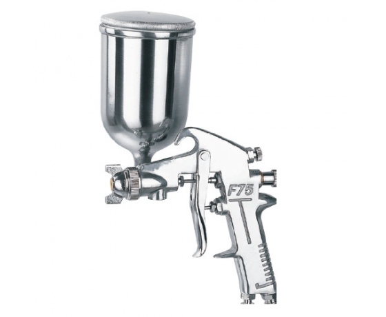 Фото 2 - Краскопульт пневматический  тип HP верхний металлический бачок диаметр форсунки-1,5мм  AUARITA   F-75G-1.5
