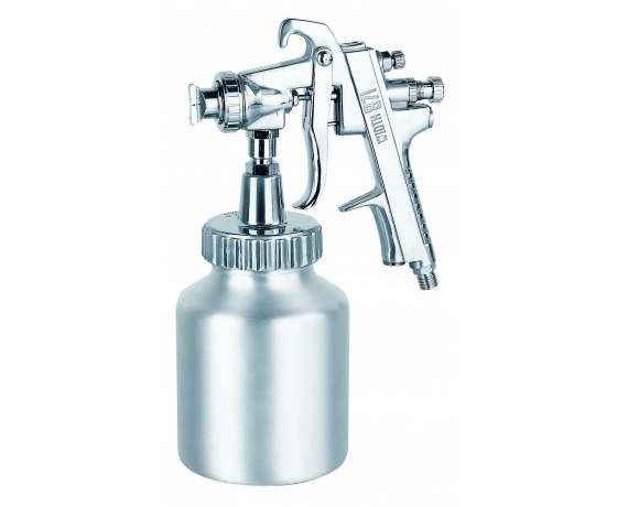 Фото 2 - Краскопульт пневматический  тип HP нижний металлический бачок диаметр форсунки-2,5мм  AUARITA   W-871-2.5