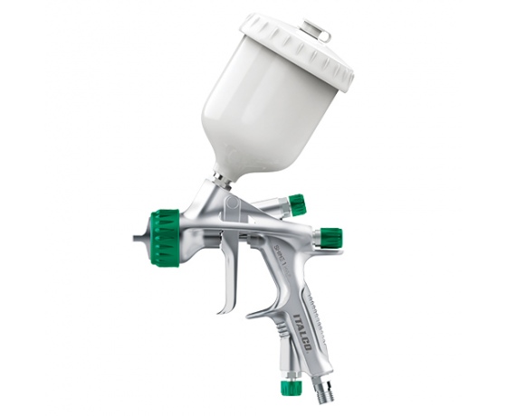 Фото 2 - Краскопульт пневматический HVLP верх.пласт.бачок 600мл форсунка-1,3мм  ITALCO Shine-1.3