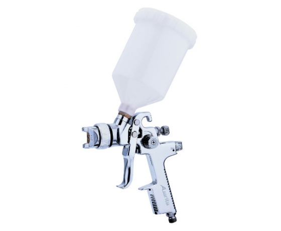 Фото 2 - Краскопульт пневматический HVLP верх.пласт.бачок 600мл форсунка-2,5мм  AUARITA AB-17G-2.5