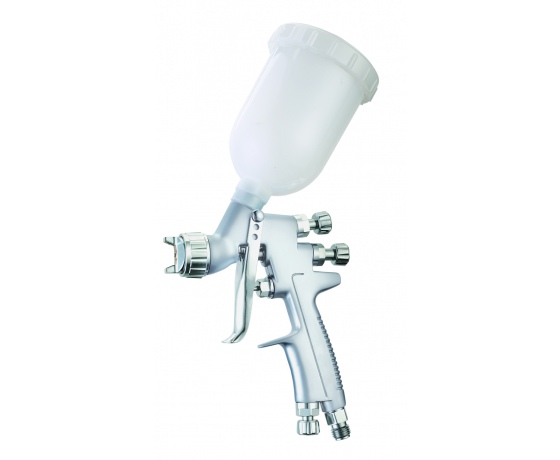 Фото 2 - Краскопульт пневматический тип HVLP верхний пластиковый бачок диаметр форсунки-1,0мм  AUARITA   H-921-MINI-1.0