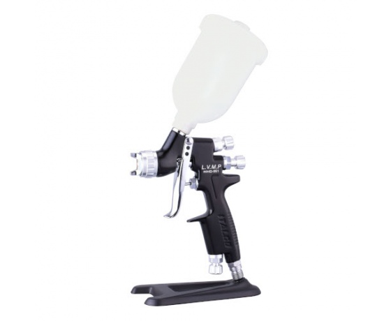 Фото 2 - Краскопульт пневматический тип LVMP (BLACK DIAMOND series) верхний пластиковый бачок диаметр форсунки-1,0мм  ITALCO D-951-MINI-1.0LM