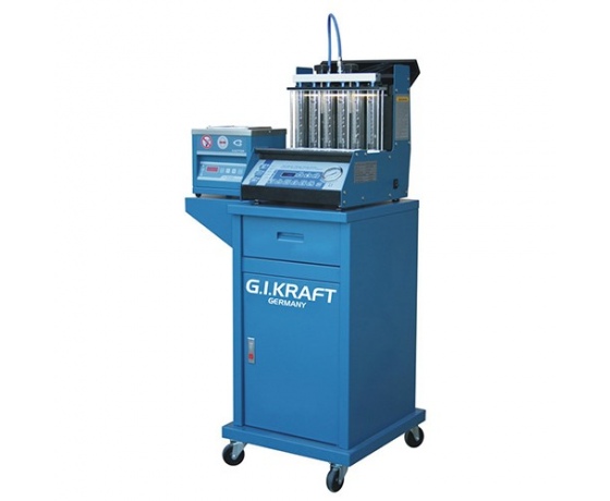 Фото 2 - Установка для диагностики и чистки форсунок (6 форсунок тележка ультразвуковая ванна) G.I. KRAFT GI19112