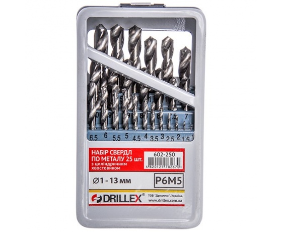 Фото 2 - Набор сверл по металлу Р6М5  25шт.  1,0-13,0мм  НСВ2513