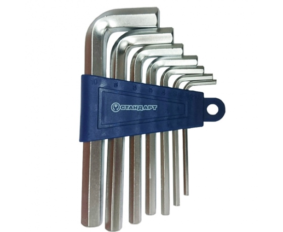 Фото 2 - Набор шестигранников Г-образных 7ед. (2,5-10мм)  СТАНДАРТ  HKS0701