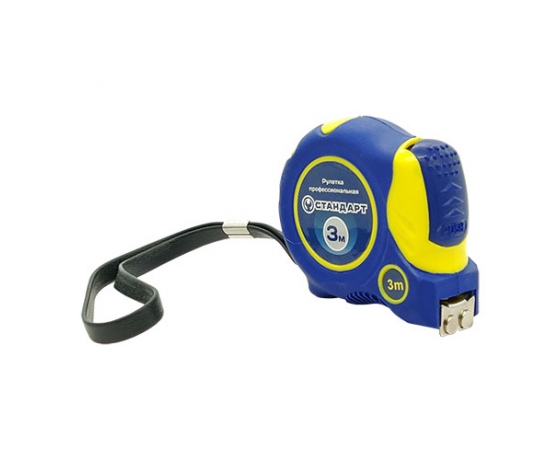Фото 2 - Рулетка профессиональная с автостопом полотна и магнитом 3м*16мм   СТАНДАРТ  PMT-0316