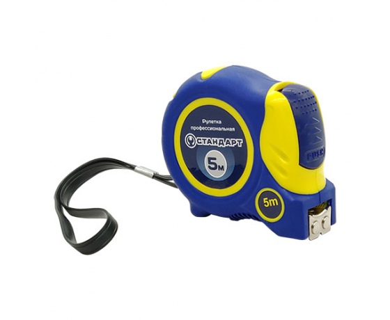 Фото 2 - Рулетка профессиональная с автостопом полотна и магнитом 5м*19мм   СТАНДАРТ  PMT-0519