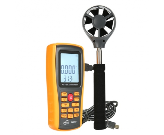Фото 2 - Анемометр USB выносная телескопическая крыльчатка 0,3-45м/с 0-45C  BENETECH GM8902X