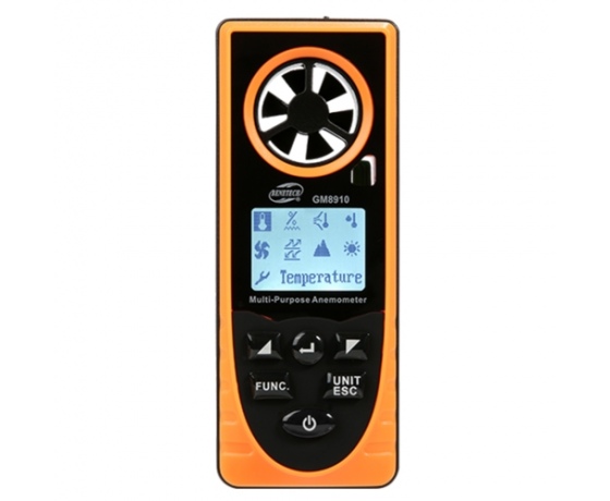 Фото 2 - Анемометр многоцелевой барометр альтиметр люксметр гигрометр 0,7-30м/с -20-60C  BENETECH GM8910