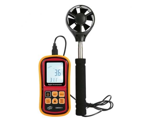Фото 2 - Анемометр выносная телескопическая крыльчатка 0,8-45м/с -10-45C  BENETECH GM8901X