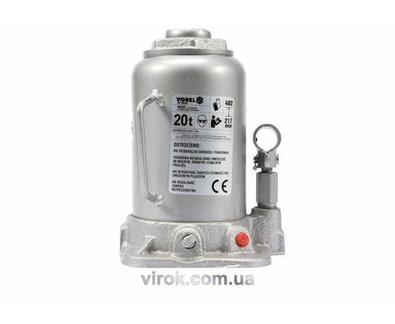 Фото 2 - Домкрат гідравлічний cтовбцевий VOREL 20 т 217-402 мм