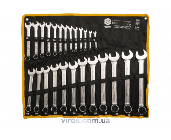 Фото 2 - Набір ключів ріжково-накидних VOREL М6-32 мм 25 шт