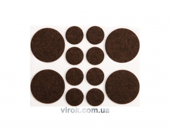 Фото 2 - Протектор самоклеючий повстяний VOREL, 20,38мм, набір 12шт. [60/720]