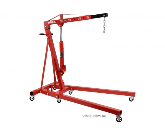 Фото 2 - Кран підкатний гідравлічний розкладний YATO 2 т 157 см 2.5-230 см