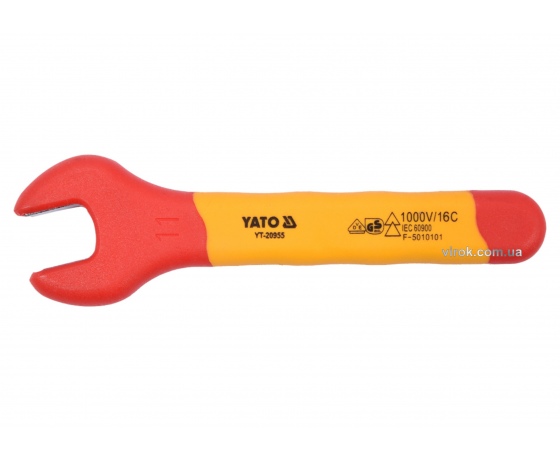 Фото 2 - Ключ ріжковий діелектричний YATO М11 мм VDE до 1000 В