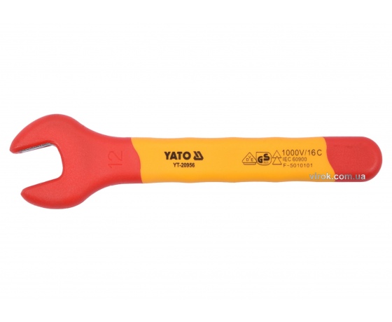 Фото 2 - Ключ ріжковий діелектричний YATO М12 мм VDE до 1000 В