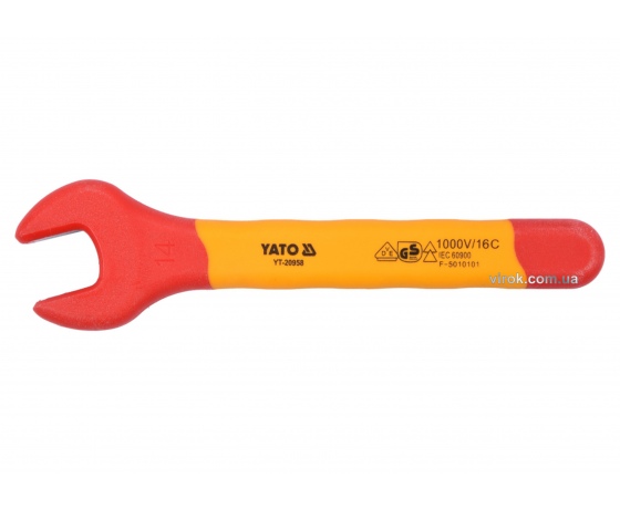 Фото 2 - Ключ ріжковий діелектричний YATO М14 мм VDE до 1000 В