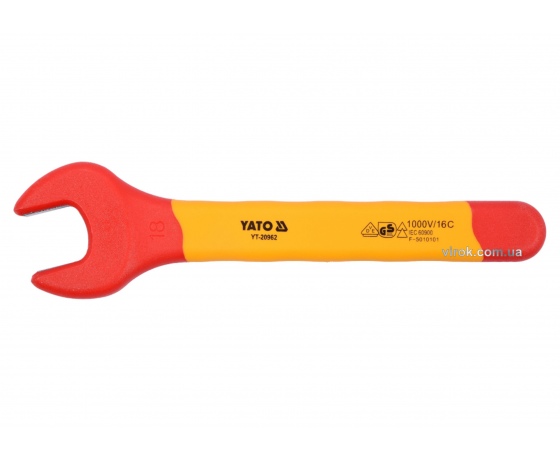 Фото 2 - Ключ ріжковий діелектричний YATO М18 мм VDE до 1000 В