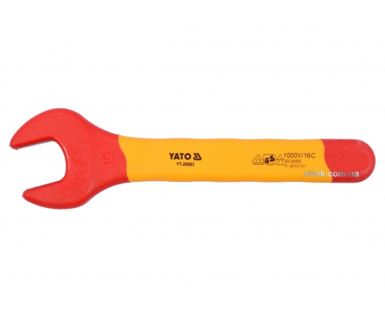 Фото 2 - Ключ ріжковий діелектричний YATO М19 мм VDE до 1000 В