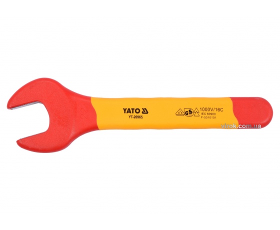 Фото 2 - Ключ ріжковий діелектричний YATO М22 мм VDE до 1000 В