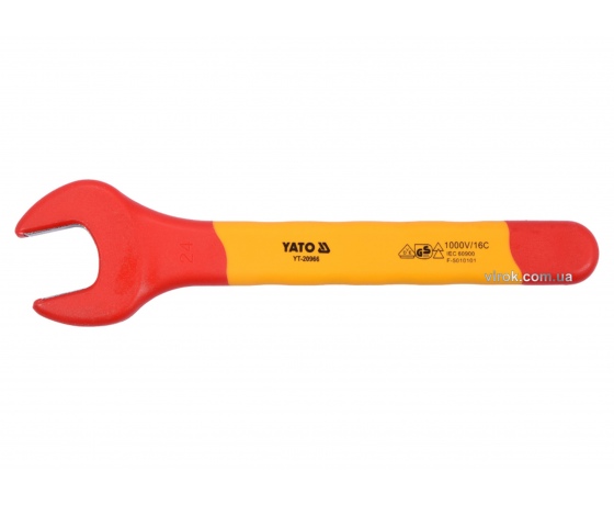 Фото 2 - Ключ ріжковий діелектричний YATO М24 мм VDE до 1000 В