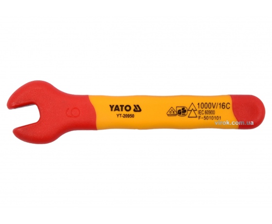 Фото 2 - Ключ ріжковий діелектричний YATO М6 мм VDE до 1000 В