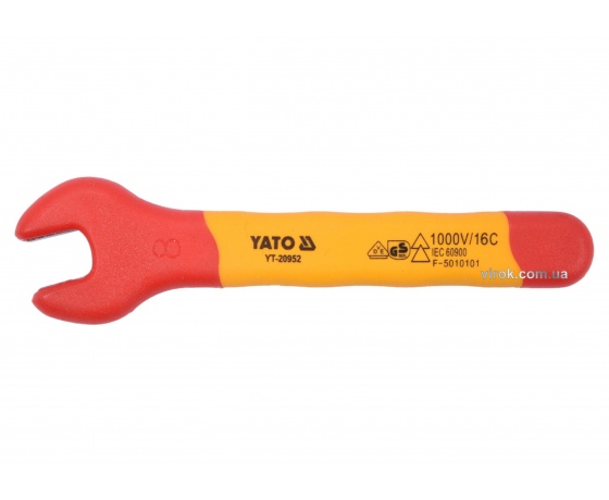 Фото 2 - Ключ ріжковий діелектричний YATO М8 мм VDE до 1000 В